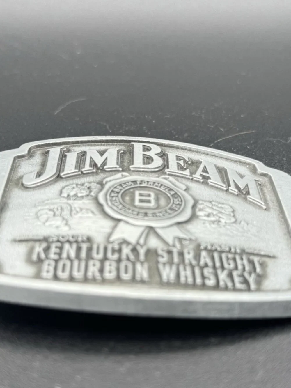 Jim Beam Kentucky Straight Bourbon Whiskey Sour Mash Promotional Belt Buckle